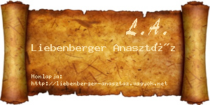 Liebenberger Anasztáz névjegykártya