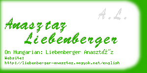 anasztaz liebenberger business card